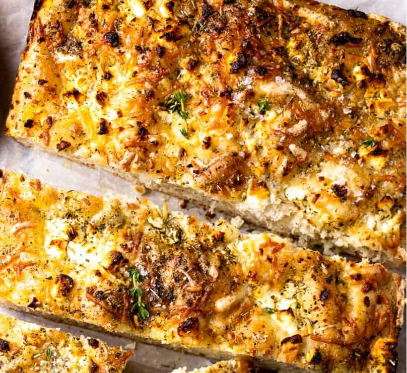 Focaccia with spices + white cheese