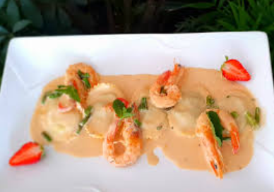 RAVIOLI WITH COD AND SHRIMP