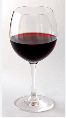 Glass of red wine