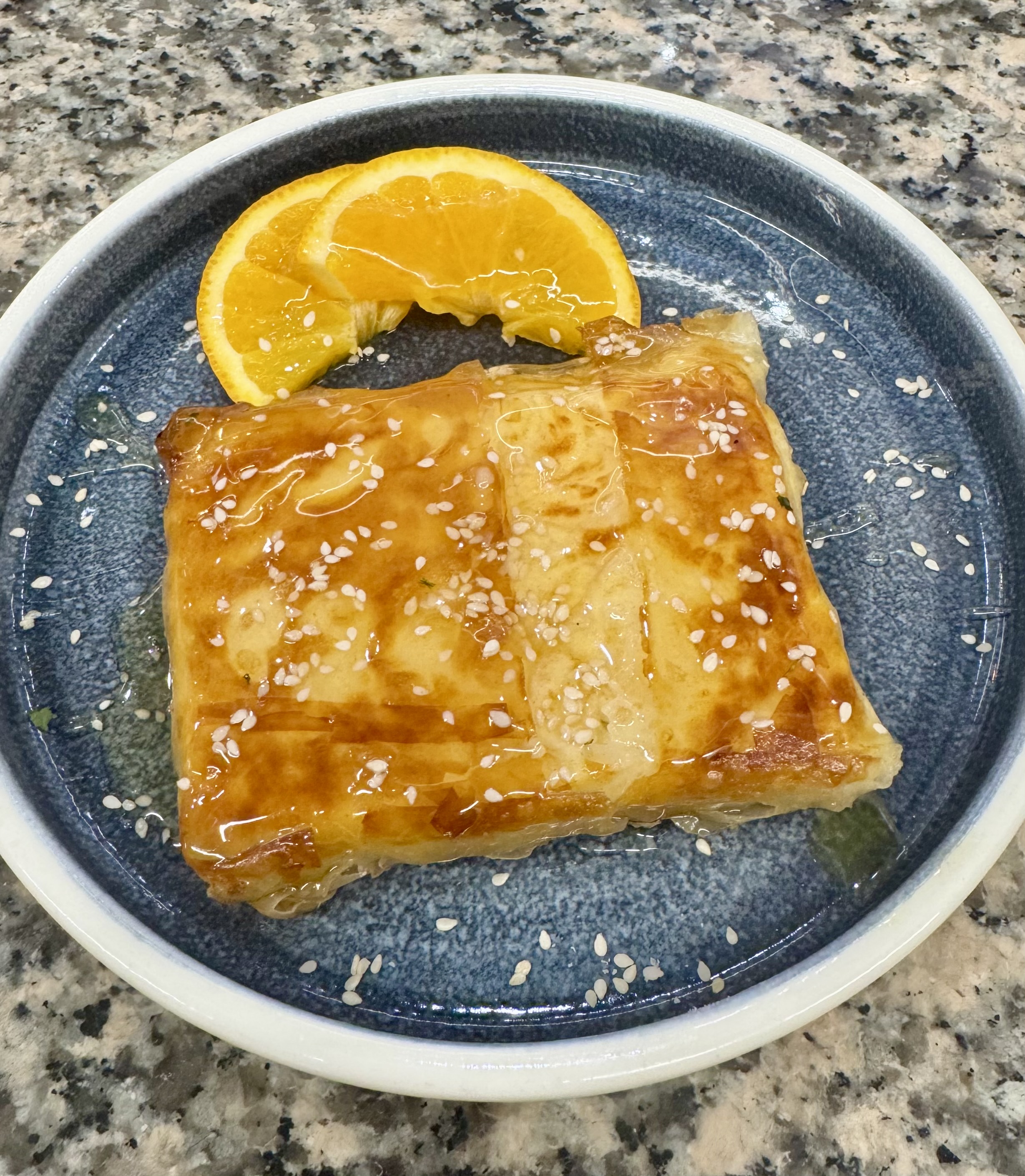 Honey and sesame cheese