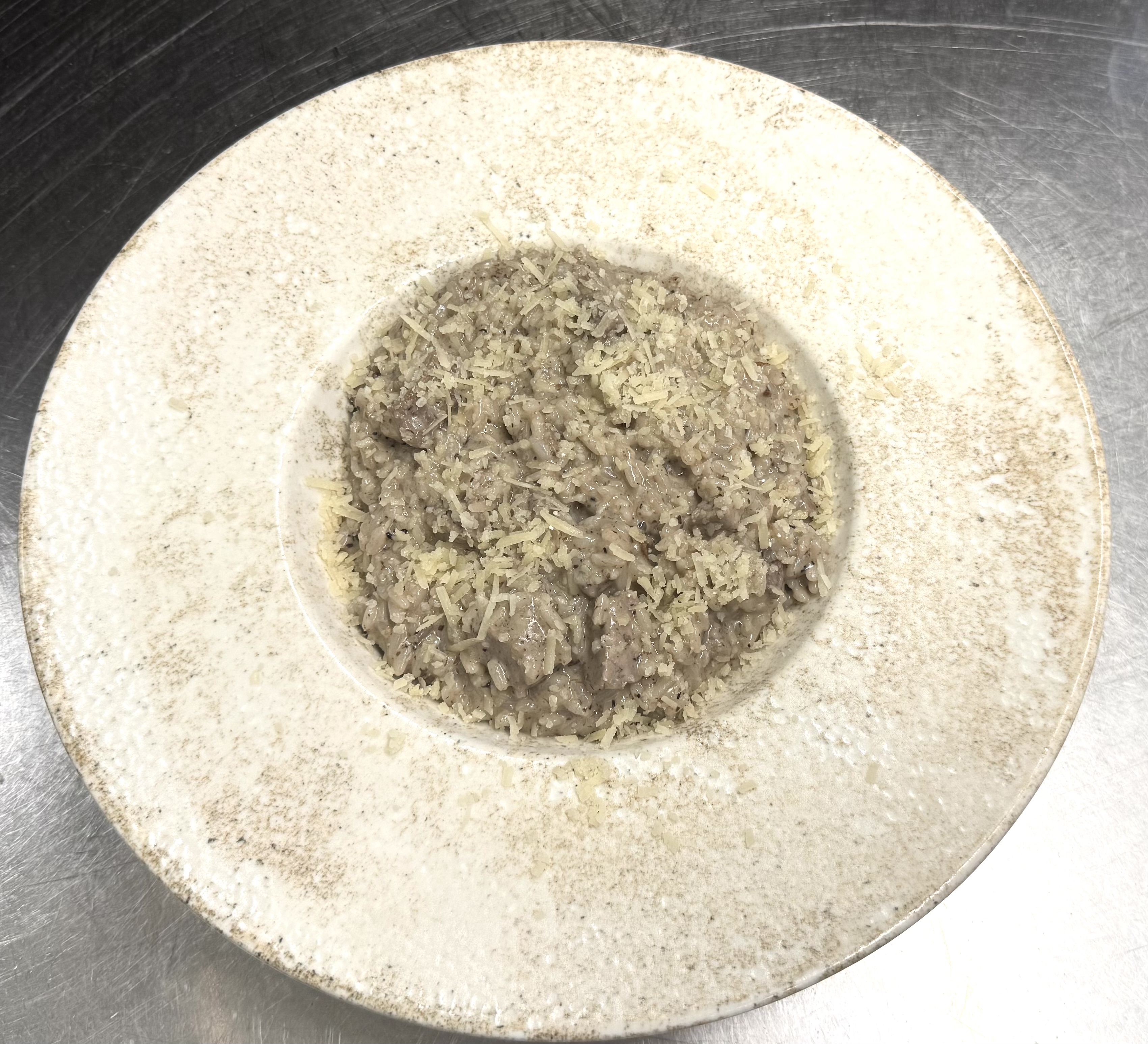 Truffle beef risotto