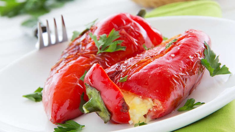 Stuffed peppers with cheese