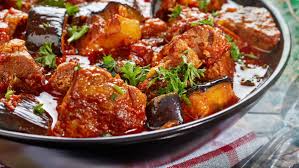 Layered eggplant with beef ragu and fresh mozzarella