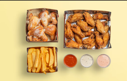 20 Krahë Pule + Patate + Bukë Inn