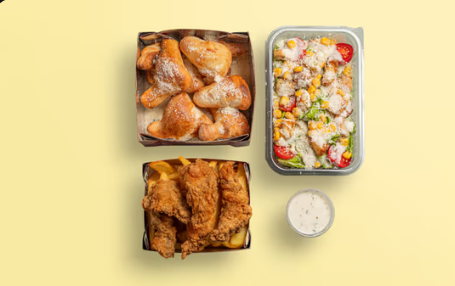 Chicken tender + buka Inn + Sallatë Cesar