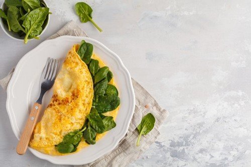 Spinach omelette