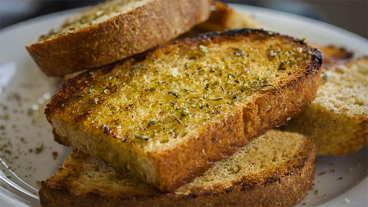 Bread, olive oil, and herbs