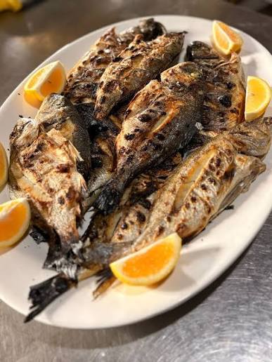 Grilled sea bream
